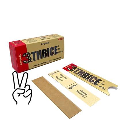 BONGCHII Thrice A Day Rolling Papers, Pack of 50 with 3 Papers and 3 Perforated Filters Per Pack-image-32