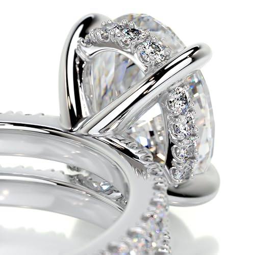 3-7 CT Moissanite Engagement Ring For Women 10K 14K 18K Solid Rose Gold & 925 Sterling Silver Hidden Halo Moissanite Bridal Rings Set Engagement Wedding Anniversary3