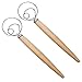 SIMUER 2 Pezzi Frusta per Impasto, Miscelatore Bastone Manico in Legno per Torta Dessert Pane Pizza Pasticceria