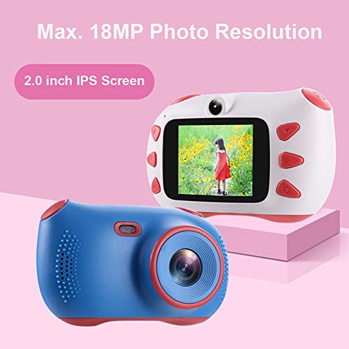 Miaoqian Câmera de vídeo digital infantil 1080p 18 MP com resolução de foto dupla lente embutida bat