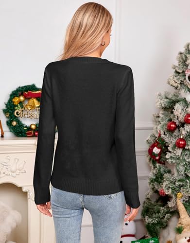 Image of Womens American Flag Sweater Crew Neck Casual Pullover Sweater