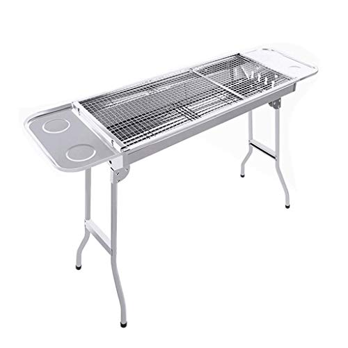Easy Barbecues Tool Set Edelstahlgrill Außenofen Holzkohlegrill Terrassengrill für mehr als 5 Personen Klappbarer Picknickofen Volles Zubehör