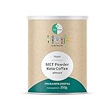 Go-Keto MCT Keto Coffee - Amaretto-Almendra, Endulzado con estevia, 250 g | polvo MCT C8 C10 con café, 100 % de aceite de coco sin aceite de palma | Perfecto para la dieta ceto | vegano, low carb