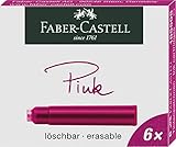 6er Schachtel Faber-Castell 185508 - Tintenpatronen Standard, 6er Pack, rosa