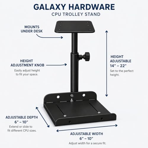 Image of Bosney Hanging CPU Trolley /CPU Stand /Wall Stand (1)