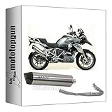 Made in Italy arrow 71805PK + 71731MI scarico completo omologato open maxi race-tech titanio fondello carby/collettore titanio compatibile con bmw r1200 r-1200 gs adventure 2018 mototopgun