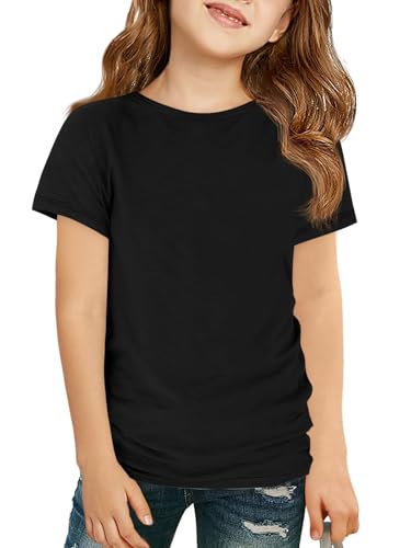 Image of Haloumoning Girls Short Sleeve T Shirts Kids Summer Crewneck Tops