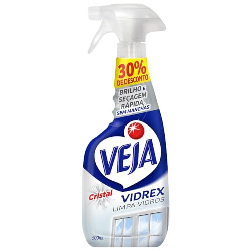 Limpa Vidros Spray Vidrex Cristal 500 Ml Embalagem Econômica, Veja