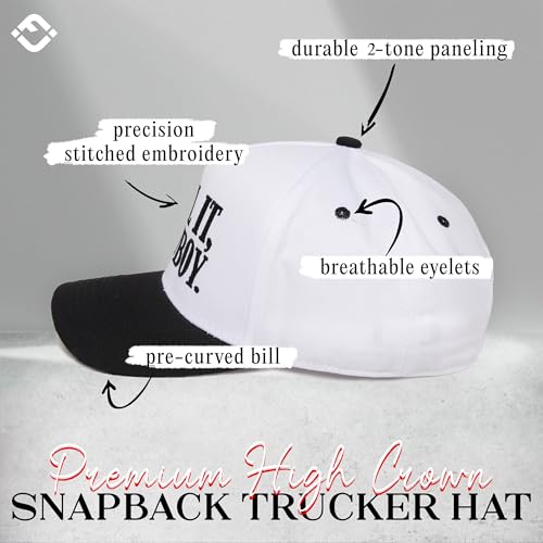 Image of Funky Junque Vintage Canvas Snapback Hat - Adjustable 2 Tone Cap for Men Women - Put It On My, Cowboy, Girl Dad, Funny