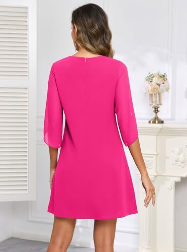 oten Women's 2025 Flutter Sleeve Cocktail Dress Crew Neck Chiffon Formal Wedding Guest Party Dresses2