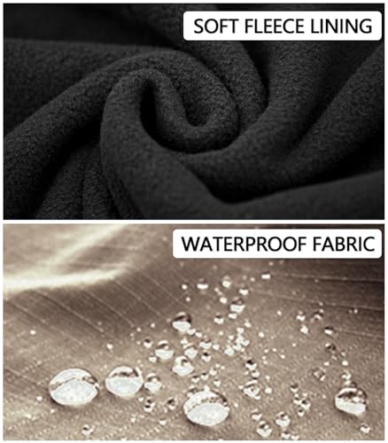 Men's Fleece Lined Cargo Pants Winter Camo Tactical Pants Waterproof Thermal Hiking Pants Insulated Work Pants No Belt4