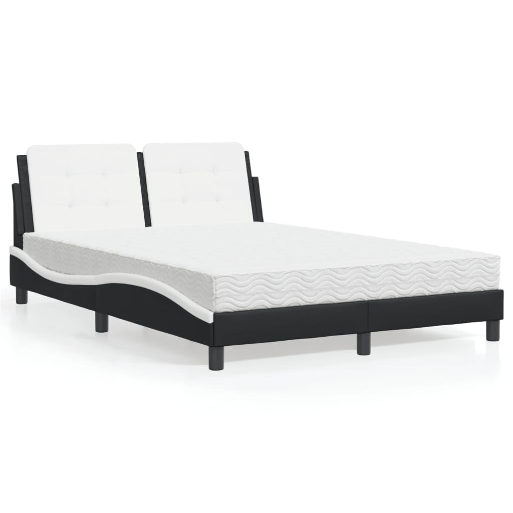 Similpelle resistente alle macchie letto matrimoniale Zadar 140x190 cm Nero