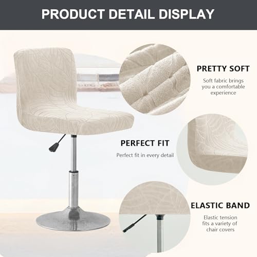 Image of Chair Covers Bar Stool Cover 4pc Bar Chair Cover Swivel Bar Stool Slipcover | Waterproof Counter Height Bar Stool Cover High Back Chair Cover Counter Stool Bar Chair Covers for Kitchen Pub Dining Room,10