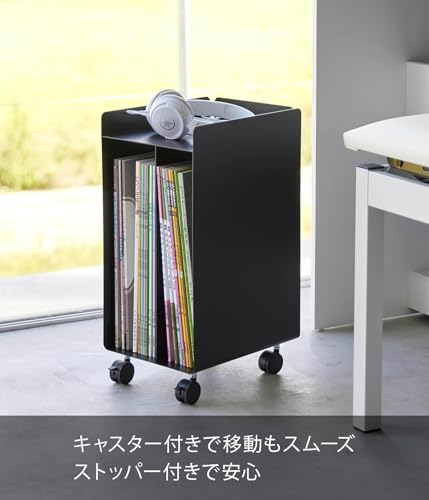 ピアノ下収納ワゴン 楽譜収納 キャスター付き ブラック ファイルワゴン サイド [4]