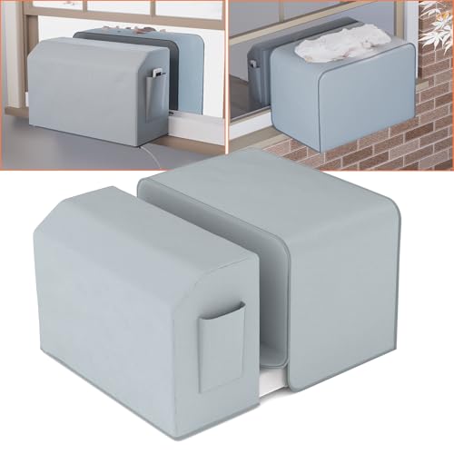 GCGOODS U-Shaped Air Conditioner Cover Set, Outdoor Air Conditioner Cover with Foil & Indoor Air Conditioner Cover, Full Coverage and Dust-Proof