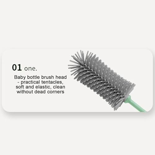 Brosse pour biberon électrique contre les résidus de lait
