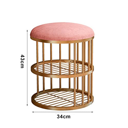 Banc à chaussures moderne en velours blanc de 34 cm pour le rangement de l'entrée - 3