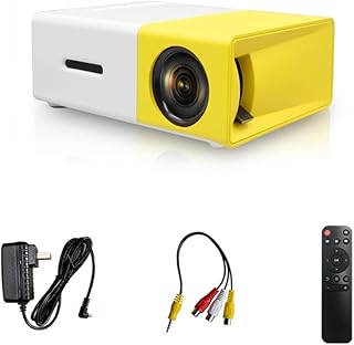 ارابيست جهاز عرض صغير محمول LED، جهاز عرض منزلي ذكي، جهاز عرض خارجي يدعم 1080P، جهاز عرض افلام متوافق مع HDMI وUSB وبطاقة TF وايه في وجهاز تحكم عن بعد (قابس بريطاني)