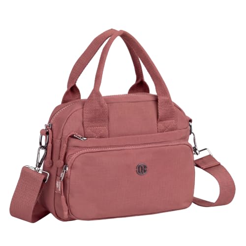 Image of TS WITH TECHSUN Small Women Crossbody Sling Bag Handbag for Travel Office Use, Water Resistant Nylon Shoulder Purse, Adjustable Strap Multipocket Organizer (25(L) X 19(H) X 9(W) CM)