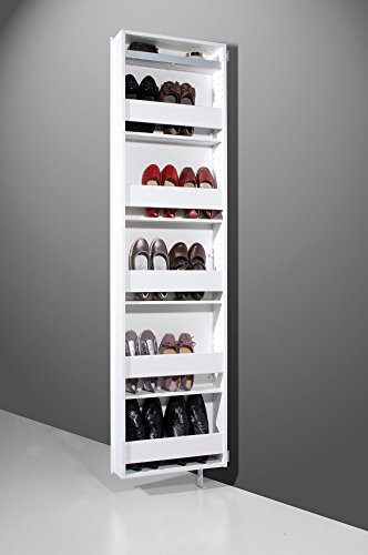 Germania Spiegelschuhschrank 1186 | In Weiss Hochglanz | Platz für ca. 10 Paar Schuhe | 1186-84 - 1186-84 Germania Spiegelschuhschrank 1186 | In Weiss Hochglanz | Platz für ca. 10 Paar Schuhe | 1186-84