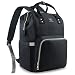 Baby Diaper Bag Large Capacity Mommy Backpack Baby Nappy Tote Bags Multi-function Travelling Backpack for Mom Travellers Nurses Students (Black)
