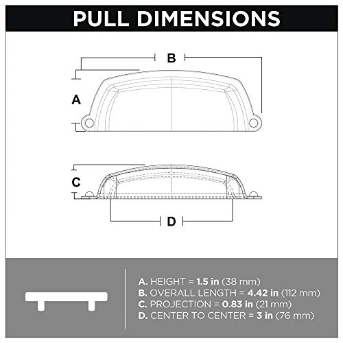 Liberty P41707K-Fb-C Cup Pull 3" (76Mm), Flat Black #TOP3