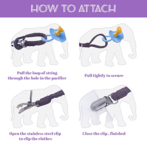 7 Pcs Pacifier Clips For Baby Girls & Boys, Handmade Braided Pacifier Clip Cotton Binky Clips Fits All Pacifiers Pacifier Holder Modern Unisex Smoother Baby Gifts #TOP3