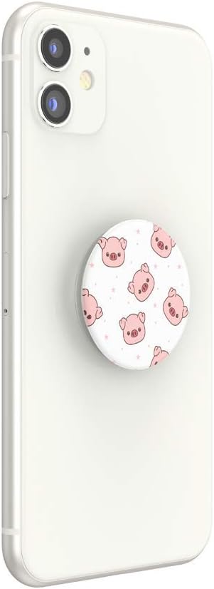 PopSockets Adhesive Phone Grip, Holder, Phone Stand, White - Oinklettes