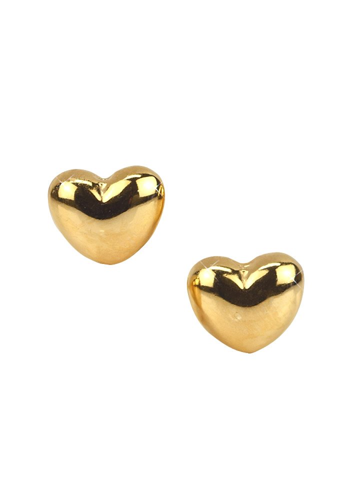 Amazon | [四葉のクローバー] 18金 ハート ピアス 18k K18 ゴールド 