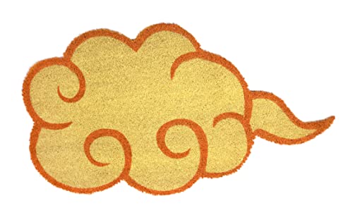 SD TOYS - Dragon Ball Kinton Cloud Entrance Doormat, Coir Fibre, Non-Slip, Yellow, 73 x 43 cm