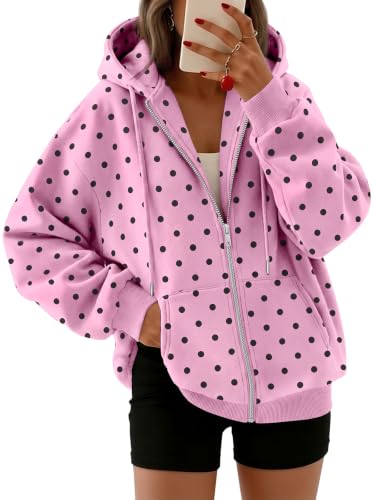 Image of Trendy Queen Womens Oversized Zip Up Hoodies Y2K Fall Sweatshirts 2026