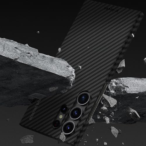 Image of X-level Design for Samsung Galaxy S24 Ultra Case, Flexible Carbon Fiber Shockproof Lightweight Protective Cases Thin Slim Phone Cover Case for Samsung S24 Ultra(Black)