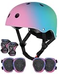 Kids Helmet for 3-8 years old Boys Girls, Cartoon Kids Bike Helmet, Providing Safety Protection for Cycling, Skateboarding,and Scooter Riding, Birthday Gifts for Kids (Gradient Blue)