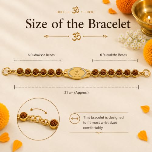 Image of Natural Rudraksha Beaded Bracelet for Men & Women | Spiritual Prosperity & Positive Energy Accessory