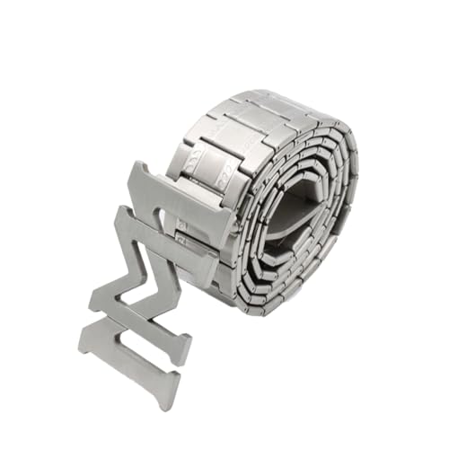 Ceinture métal homme acier inoxydable sans cuir style business