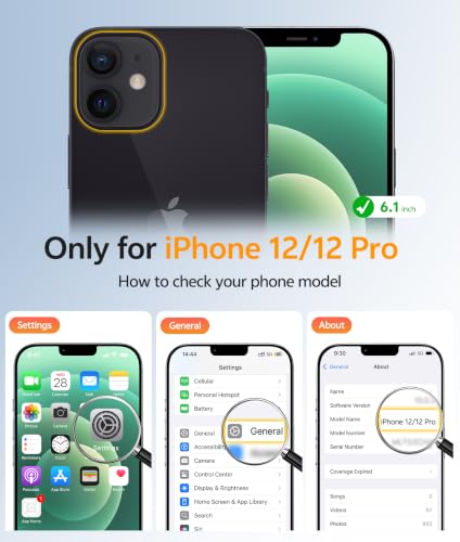 Image of FNTCASE for iPhone 12 / 12 Pro Case, with Screen Protector, Fit for Magsafe