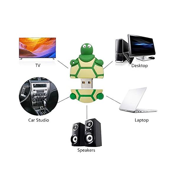 32GB USB 2.0 Stick Niedlich Speicherstick 32 GB Schöne Witzig Pendrive Grüne Schildkröte Memory Stick Geschenk Witzig… – Bild 7