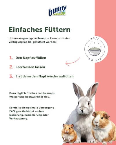 bunnyNature KaninchenTraum Vegetables - Zwergkaninchen Alleinfuttermittel ab 6. Lebensmonat - Kaninchen-Futter - 63 Pflanzen, Kräuter & Extra Gemüse - 1,5kg