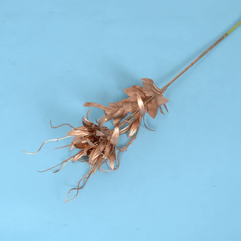 AKNGFO Artificial Holly Golden Maple Leaf Phoenix Ginkgo Leaf Fan Christmas Decoration Bucket New Year Decoration Golden Flower Bouquet (Color : Epiphyllum) (Epiphyllum)