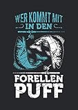  Notizbuch A4 liniert mit Softcover Design: Forellen Angeln Forellensee Angler Witz Geschenk Angel Spaß: 120 linierte DIN A4 Seiten