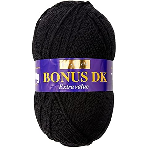 Hayfield Bonus DK Double Knitting, Black (965), 100g by Sirdar Cover