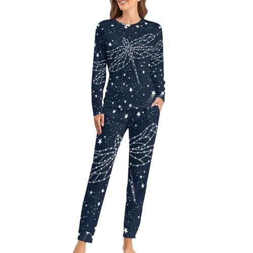 Pyjama femme manches longues Libellule Étoilée pour des soirées cocooning et nuits douces