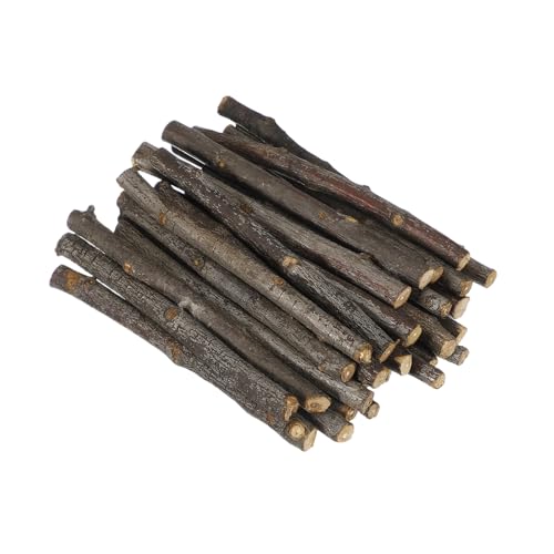 PATIKIL 25 Pcs 4inch Wood Log Sticks, 0.2-0.31inch in Diameter Natural Driftwood for Crafts Wooden Craft Sticks for DIY Crafting Photo Props Driftwood Decor, Peach Branch Wood