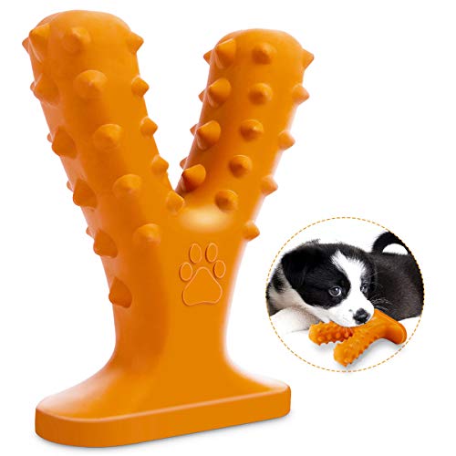 Dokkita - Cepillo de dientes para perros - Varillas para limpieza de dientes de perro - Cuidado dental - Juguete para masticar de goma no tóxica - Juguete para el cepillado de dientes Cover