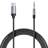 Kabel USB C do Jack 3,5 mm AUX 1 m, Kabel Audio USB C na Słuchawek, Kabel Stereo Samochodowy, Kompatybilny z iPhone 17/16/15, iPad, Samsung Galaxy S25 S24 S23 A56 A36 A16, Google Pixel 9/8, i innymi