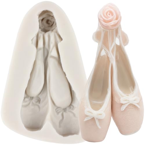 YANQINMS Ballet Shoes Silicone Mold Dancing Lovers Fondant Candy Molds