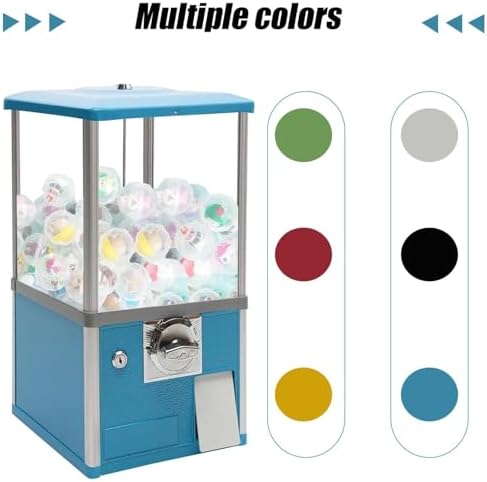 Large Gashapon Capsule Toy Machine, Coin-Operated Candy Dispenser, Rotating Vending Machine for Shopping Malls, Game Halls & Arcades - Blue