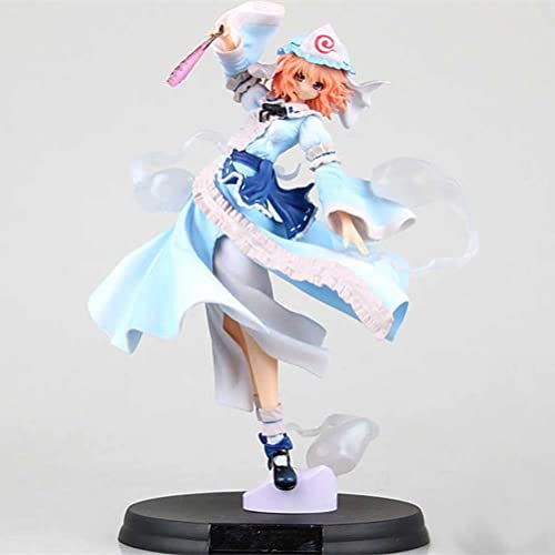 Touhou Project Yuyuko Saigyouji Action Pvc Figure, Anime Pretty Girl Character Sculpture Action Figure Environmental Protection Materials Collection Model Decoration Ornaments Gift #TOP5