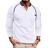 Tshirts Herren unterhemd Herren Winter-Langarmshirt Top Baumwolle Männer Man Weiß XL
