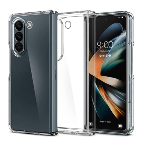 Image of TechTrendz Polycarbonate Premium Thin Transparent Hard PC with Non-Slip Grip Protective Case Cover for Samsung Galaxy Z Fold 5 / Z Fold5 5G (2022) - Clear